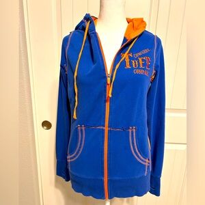 Cowgirl Tuff size small EUC blue and orange light weight jacket